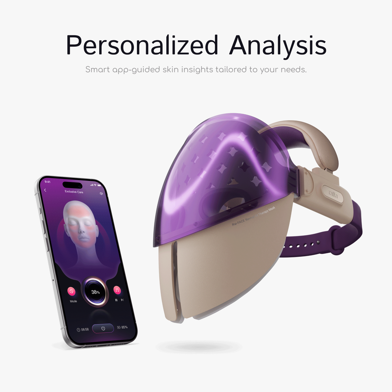 railia AI Skin Analysis LED Face Mask – Sapphire Edition