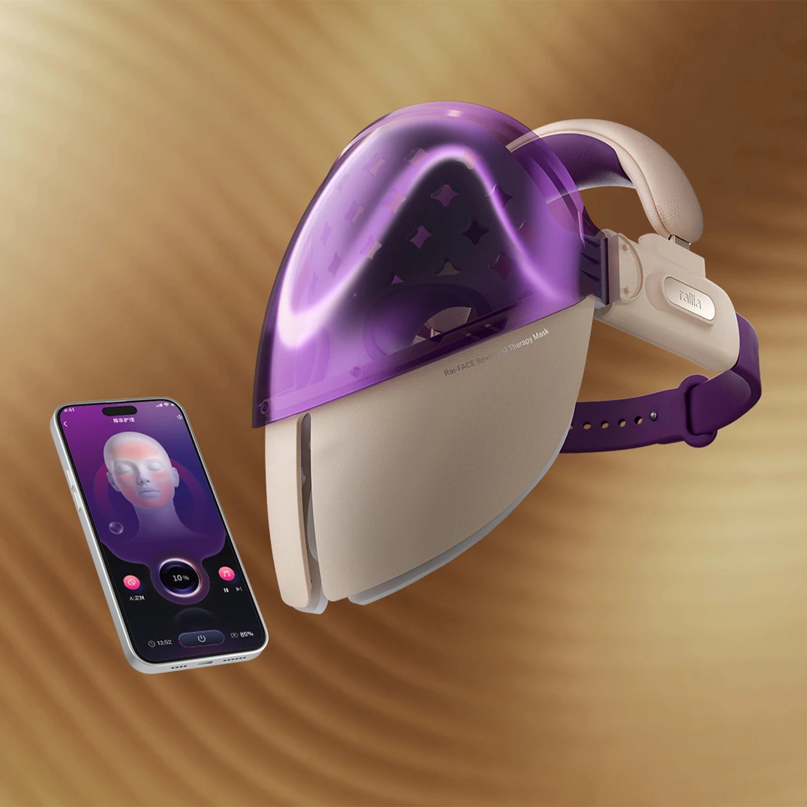 Rai-FACE Revival Al LED-Lichttherapiemaske - Saphir