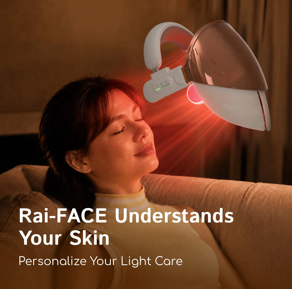 railia Rai-FACE AI Skin Analysis LED Face Mask – Gold Edition