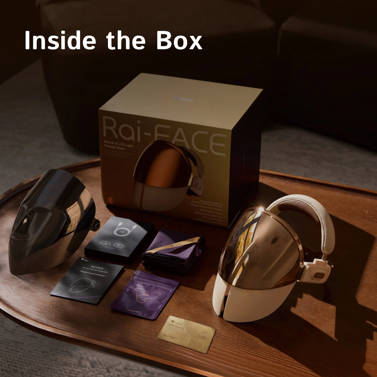 railia Rai-FACE AI Skin Analysis LED Face Mask – Gold Edition